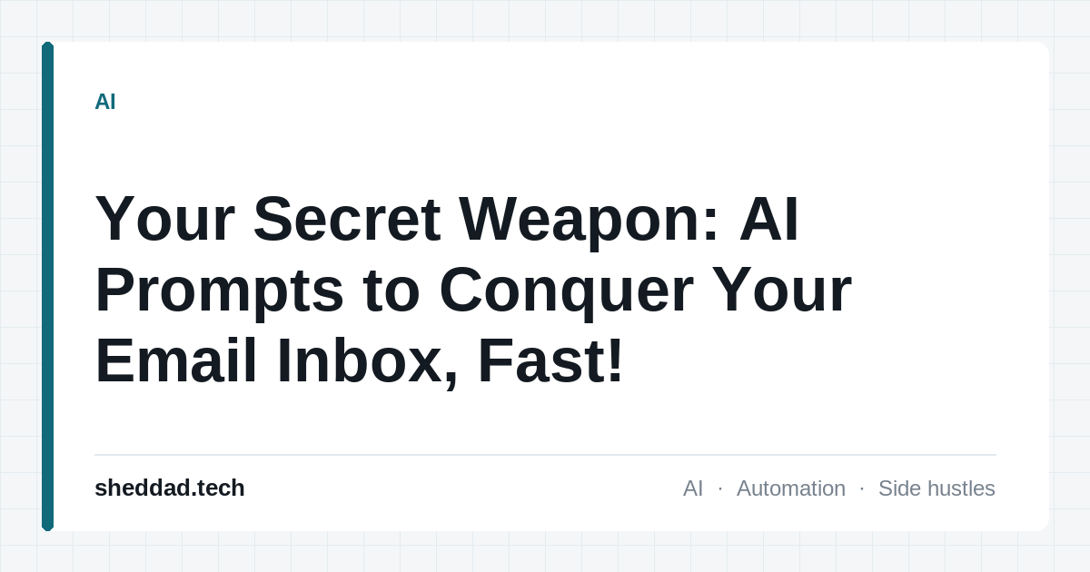 Your Secret Weapon: AI Prompts to Conquer Your Email Inbox, Fast!