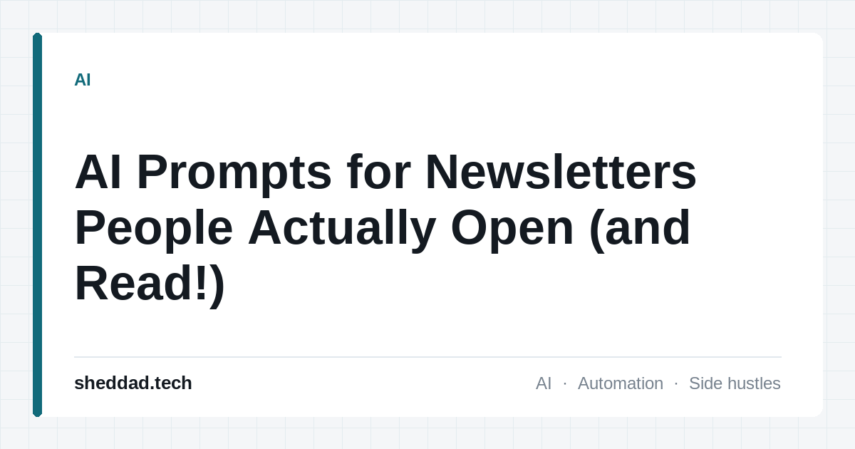 AI Prompts for Newsletters People Actually Open (and Read!)