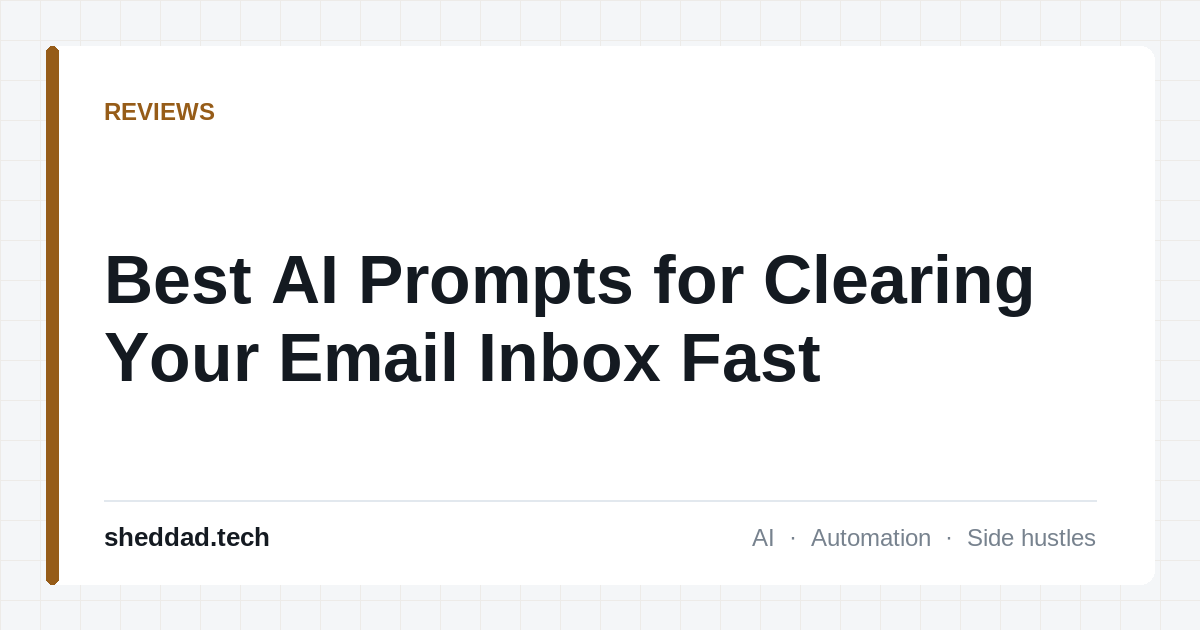 Best AI Prompts for Clearing Your Email Inbox Fast