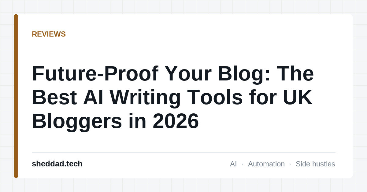 Future-Proof Your Blog: The Best AI Writing Tools for UK Bloggers in 2026