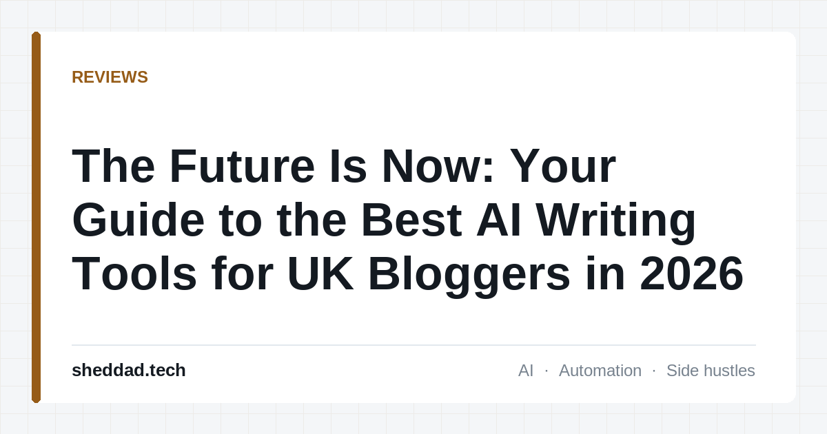 The Future Is Now: Your Guide to the Best AI Writing Tools for UK Bloggers in 2026