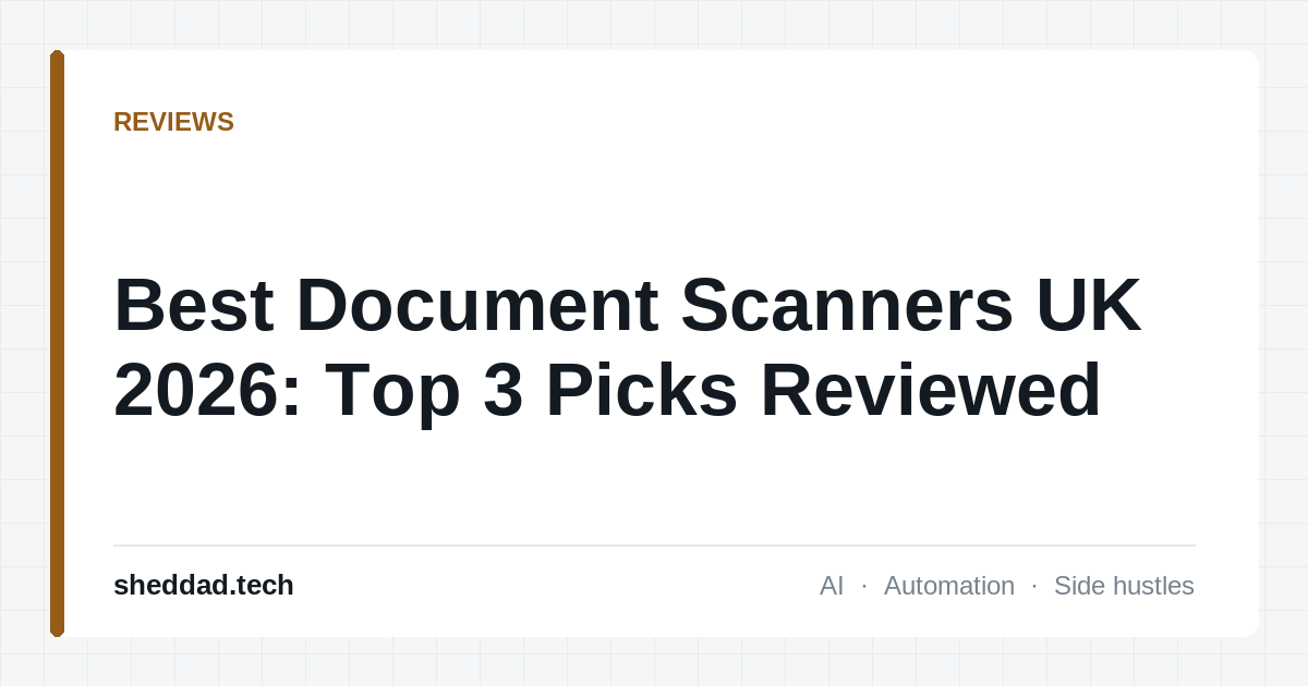 Best Document Scanners UK 2026: Top 3 Picks Reviewed