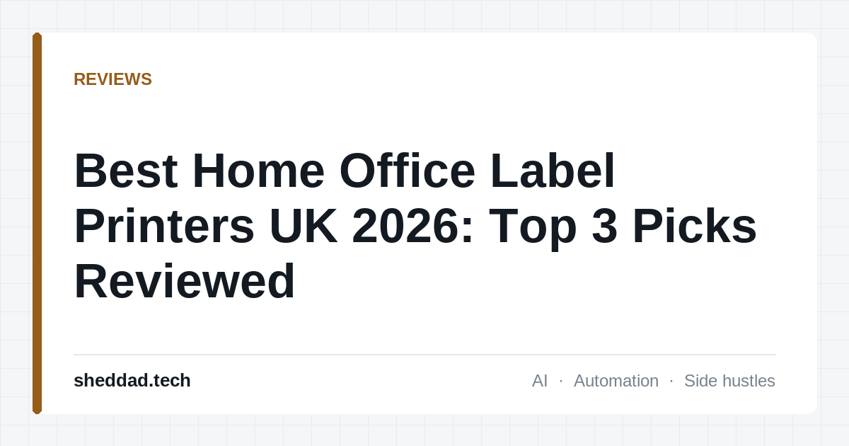 Best Home Office Label Printers UK 2026: Top 3 Picks Reviewed