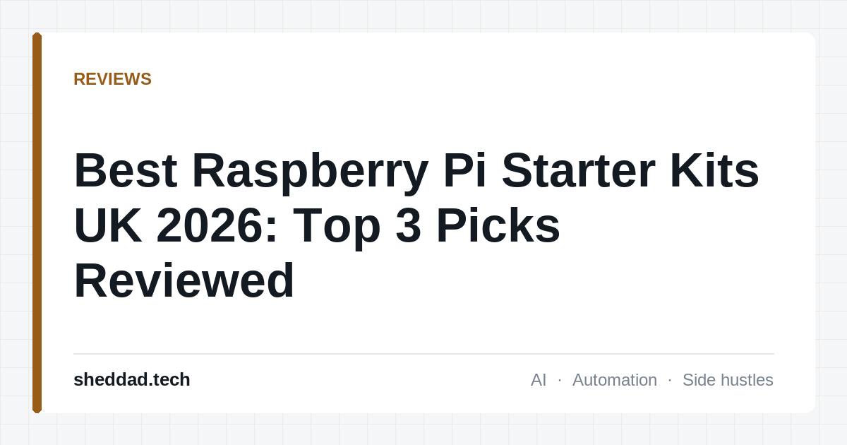 Best Raspberry Pi Starter Kits UK 2026: Top 3 Picks Reviewed