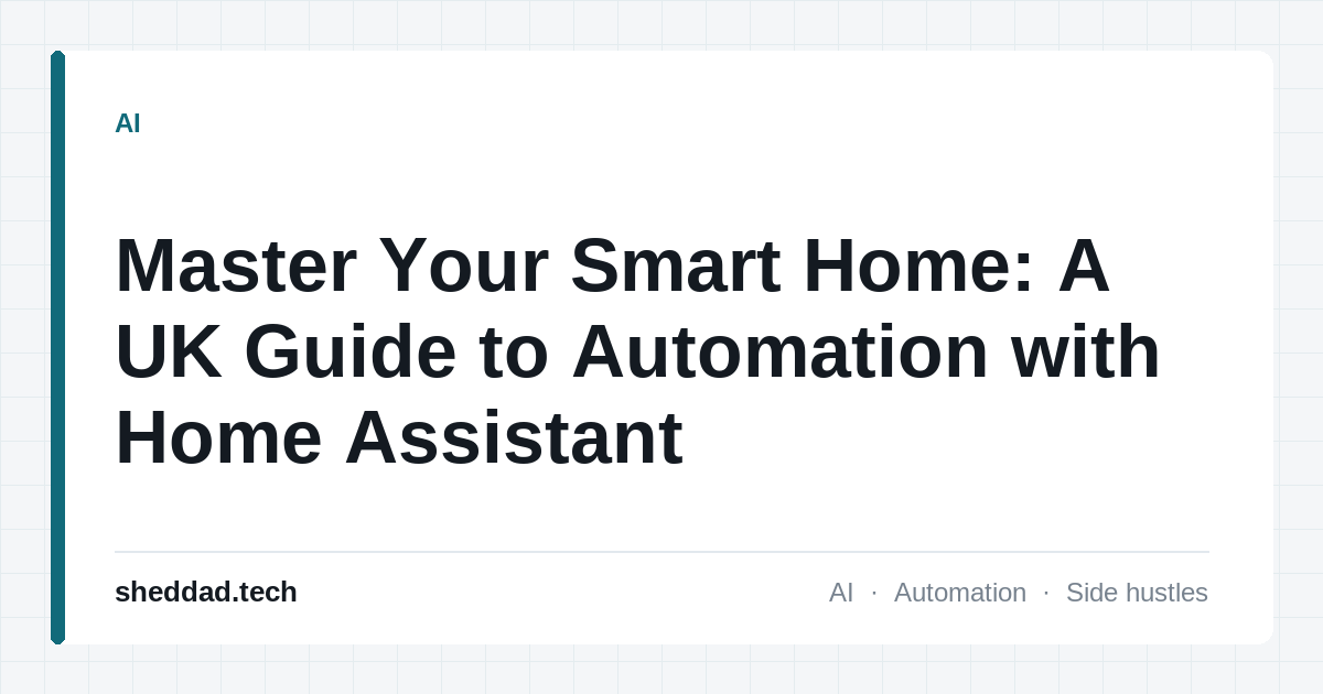 Master Your Smart Home: A UK Guide to Automation with Home Assistant