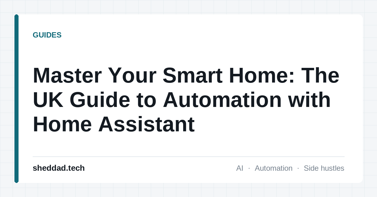Master Your Smart Home: The UK Guide to Automation with Home Assistant