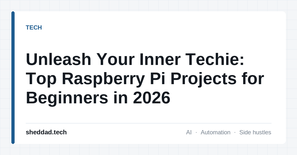 Unleash Your Inner Techie: Top Raspberry Pi Projects for Beginners in 2026