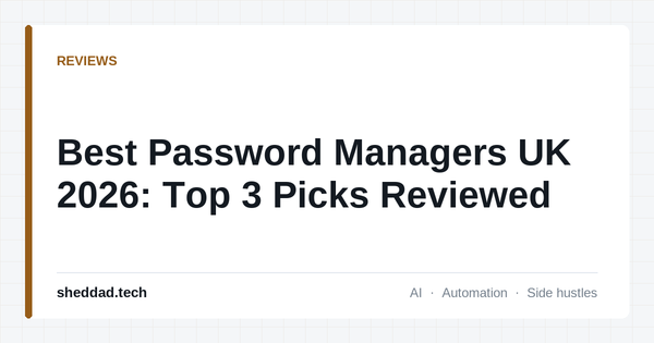 Best Password Managers UK 2026: Top 3 Picks Reviewed