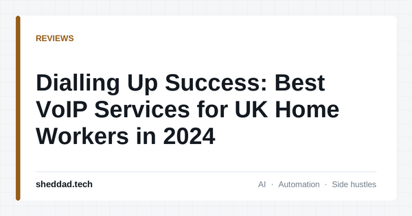 Dialling Up Success: Best VoIP Services for UK Home Workers in 2024