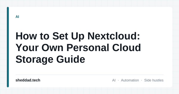 How to Set Up Nextcloud: Your Own Personal Cloud Storage Guide