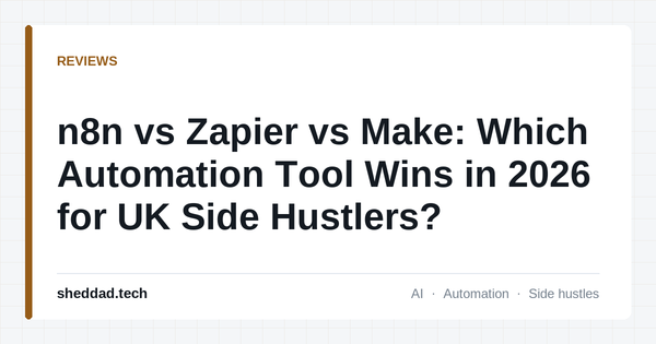 n8n vs Zapier vs Make: Which Automation Tool Wins in 2026 for UK Side Hustlers?