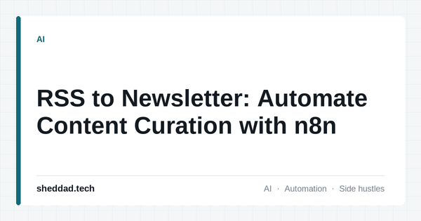 RSS to Newsletter: Automate Content Curation with n8n