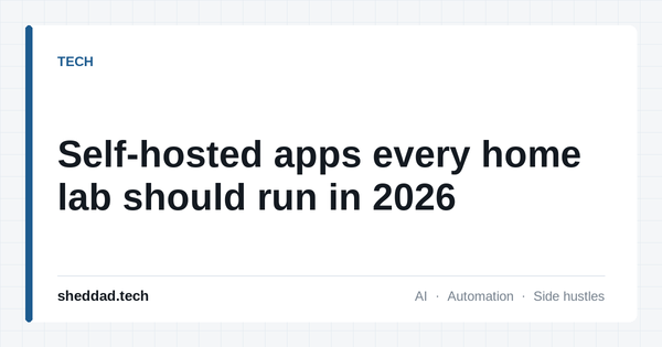 Self-hosted apps every home lab should run in 2026
