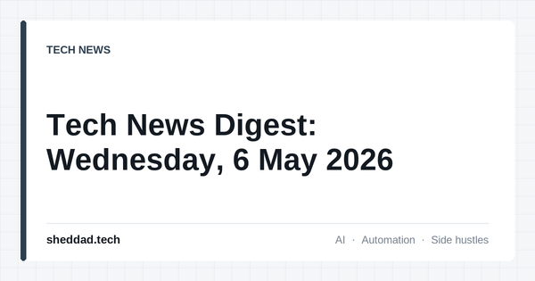 Tech News Digest: Wednesday, 6 May 2026