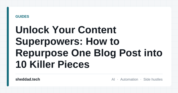 Unlock Your Content Superpowers: How to Repurpose One Blog Post into 10 Killer Pieces