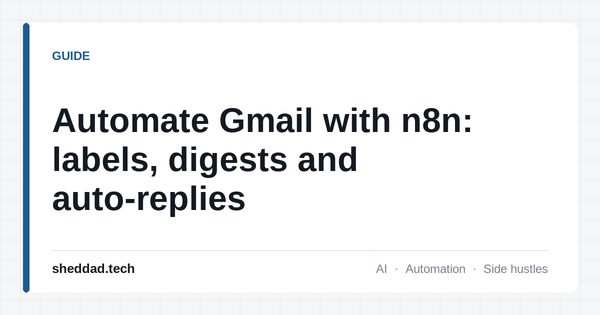Automate Gmail with n8n: labels, digests and auto-replies